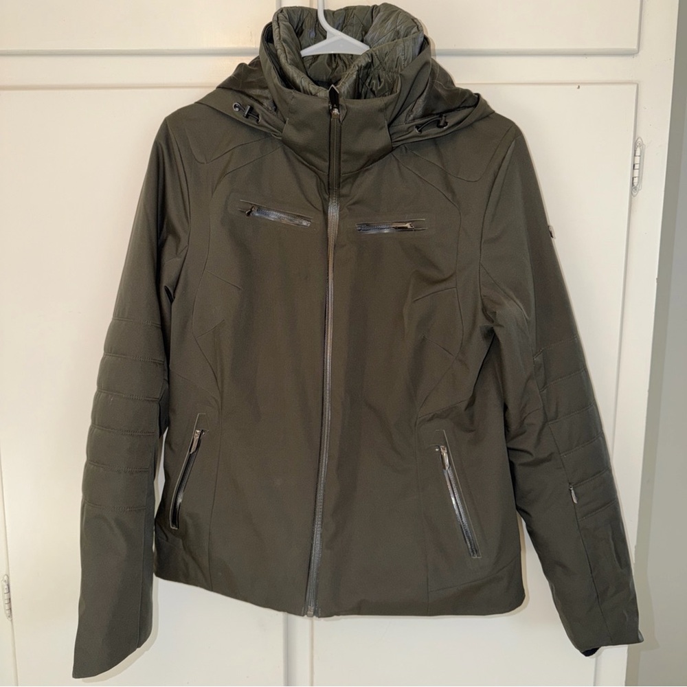 Spyder Black Jacket with Silver Accents Ski/Snowboard waterproof insulated